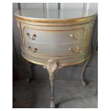 2-DRAWER SWEDISH STYLE DEMILUNE NIGHTSTAND