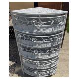 WICKER AND METAL CORNER 5 DRAWER