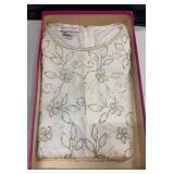VTG LAURENCE KAZAR IVORY TOP W/BEADS