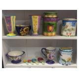 ASSORTMENT OF KITCHEN DECORATIVE POTTERY