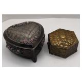 2-METAL TRINKET BOXES