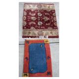 2-SMALL RUGS HEAVY WOVEN