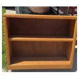 OAK 2 SHELF BOOK CASE