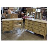 MCM FRENCH PROVINCIAL CHEST-DESK-NIGHTSTAND