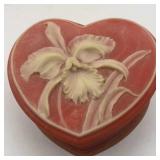 INCOLAY FLORAL TRINKET OR JEWELRY BOX