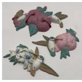 VINTAGE PLASTIC BREW WOOD PRODUCTS WALL SCONCES