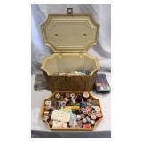 VTG SEWING BOX AND THREAD