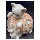 CAT AND PUMPKIN WITH MOUSE -LENOX 2000