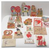 VINTAGE A LOT OF OLD, VALENTINE CARDS, AND
