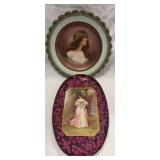 2-VICTORIAN PAINTED PLATES