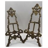SET OF TWO BRASS EASEL