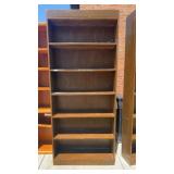 PINE BOOK CASE WITH 6 SHELVES
