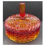 VIKING AMBERINA GLASS CANDY DISH