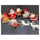 VTG SANTA CHRISTMAS ORNAMENTS