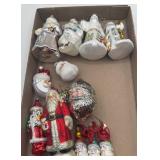 ASSORTMENT OF SANTA CLAUS CHRISTMAS ORNAMENTS