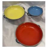 vintage Emo Celje enamelware sautï¿½ pans