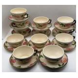 SET of 12 FRANCISCAN COFFEE, CUPS AND PLATES