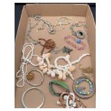BOX LOT OF BRACELETS AND NECKLACES