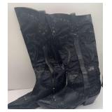 PAIR OF RHINESTONE STUDDED LADIES BOOTS