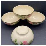 FRANCISCAN DESERT ROSE BOWLS SET OF 4