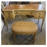 FRENCH PROVINCIAL VANITY DESK AND SEAT