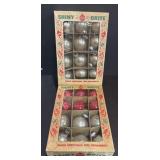 2-BOXES OF SHINY BRITE CHRISTMAS ORNAMENTS