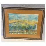 LANDSCAPE WITH CABIN-UNDER GLASS