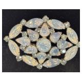 VTG MOONSTONE RHINESTONE BROOCH