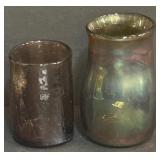 2-ART GLASS DRINKING GLASSES