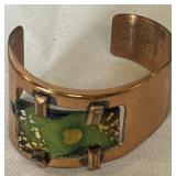 MATISSE COPPER BRACKET GREEN INSET DESIGN