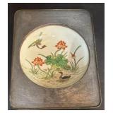 CANTON-WARE ASHTRAY-Porcelain and Metal