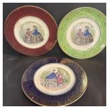 SET OF 3 SALEM CHINA GODEY PRINTS