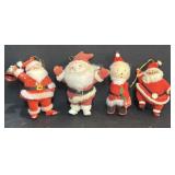 VTG SANTA CLAUSE CHRISTMAS ORNAMENTS