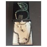 2-Sets of VTG NECKLACES AND MATCHING EARRINGS