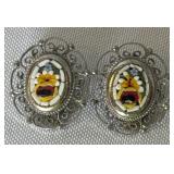 ITALIAN MICRO-MOSAIC CLIP EARRINGS
