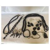 Black Stone Brackets and Necklaces
