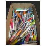 BOX LOT OF SHARPIES and CRAYOLA SUPERTIPS