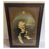 BABY PHOTO IN ANTIQUE FRAME