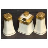 SMALL WHITE LUSTER GOLD TRIM S&P