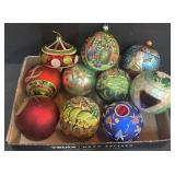 10-LARGE CHRISTMAS ORNAMENTS