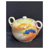 JAPANESE HAND PAINTED SUGAR BOWL