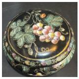 ROUND LIDDED ENAMELED TRINKET BOX