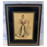 ART DECO LASY PRINT-UNDER GLASS