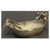 HEAVY BRASS DEER CENTER PIECE