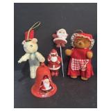 ASSORTMENT OF VTG CHRISTMAS SANTAS -BEARS