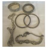 RHINESTONE BRACELETS AND NECKLACES