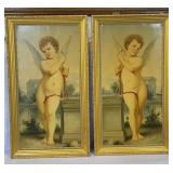 CUPID AT REST -SET OF TWO-DUPRE.CANVAS