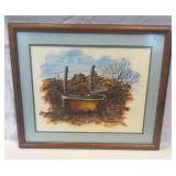 JOHN NORMAN WATERCOLOR-OLD BATHTUB