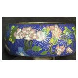 VTG BLUE FLORAL CLOISONNï¿½ BANGLE BRACELET