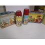 3 PC. CHERRY BR-LEATHER CHAIRS-TINS-MONOPLY GAMES-YARN-MATERIAL-TABLE TOP VICTROLA-DOLLS-ETC.